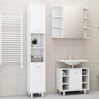 Berkfield Home 3 Piece Bathroom Furniture Set White Engineered Wood