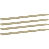 Berkfield Home Bookshelf Boards 4 pcs Sonoma Oak 100x10x1.5 cm Engineered Wood in Brown