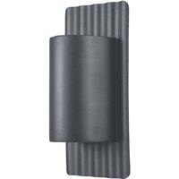 Netlighting Dali 2 Light Outdoor Up Down Wall Lamp Grey IP44