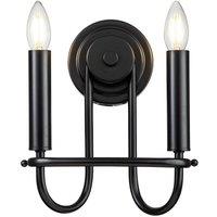 Netlighting Capitol Hill 2 Light Candle Wall Lamp Black