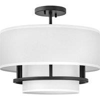 Netlighting Graham 3 Light Cylindrical Ceiling Light Black