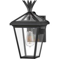 Netlighting Palma 1 Light Small Outdoor Wall Lantern Black IP44