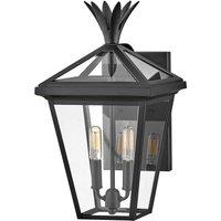 Netlighting Palma 2 Light Medium Outdoor Wall Lantern Black IP44