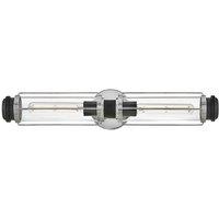 Netlighting Masthead 2 Light Outdoor Wall Light Polished Chrome & Black IP44 in Grey