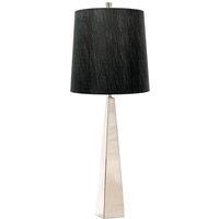 Netlighting Ascent Table Lamp with Round Tapered Shade Polished Nickel in Grey