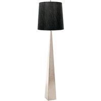 Netlighting Ascent Floor Lamp with Tapered Shade Polished Nickel in Grey