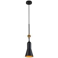 Netlighting Etoile Dome Pendant Ceiling Light Matte Black & Gold Leaf