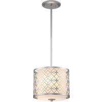 Netlighting Ziggy Cylindrical Pendant Ceiling Light Lacquered Silver
