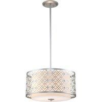 Netlighting Ziggy 2 Light Cylindrical Pendant Ceiling Light Lacquered Silver