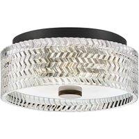Netlighting Hinkley Elle Cylindrical Ceiling Light Contemporary Black 2x E27