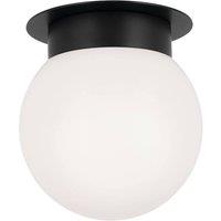Netlighting Kichler Albers Globe Ceiling Light Contemporary Black 1x E27