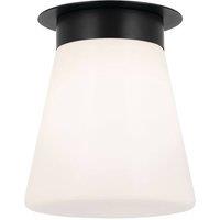 Netlighting Kichler Albers Semi Flush Ceiling Light Contemporary Black 1x E27