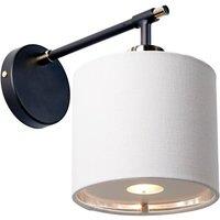 Netlighting Balance Wall Lamp with Shade Black Polished Nickel