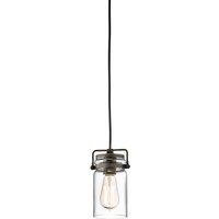 Netlighting Brinley 1 Light Ceiling Mini Pendant Olde Bronze E27 in Brown