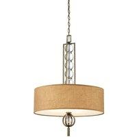 Netlighting Celestial 3 Light Ceiling Pendant Bronze Beige E27 in Brown