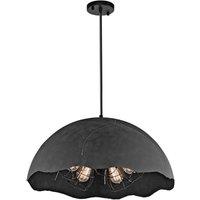 Netlighting Fracture 5 Light Dome Ceiling Pendant Weathered Zinc E27 in Grey