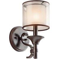 Netlighting Lacey 1 Light Wall Light Mission Bronze E14 in Brown