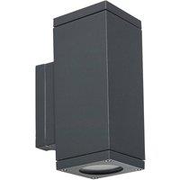 Netlighting Sandvik Outdoor 2 Light Up & Down Wall Light Graphite IP65 GU10 LED in Grey
