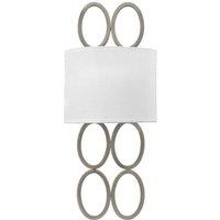 Netlighting Hinkley Fredrick Ramond Jules 2 Light Wall Light Brushed Nickel in Grey