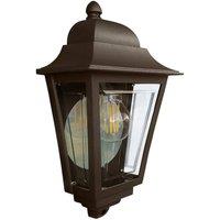 Netlighting Deco Lane 1 Light Half Outdoor Wall Lantern Bronze IP44