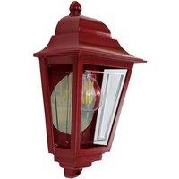 Netlighting Deco Lane 1 Light Half Outdoor Wall Lantern Red IP44