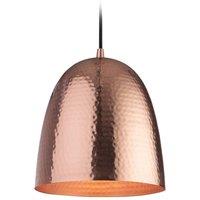 Netlighting Assam 1 Light Dome Ceiling Pendant Copper Matt Copper Inside E27