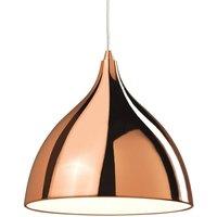 Netlighting Caf 1 Light Dome Ceiling Pendant Light Copper Finish E27