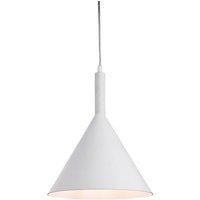 Netlighting Everest 1 Light Dome Ceiling Pendant White with White Inside E27