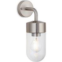 Netlighting Brisbane Wall Light Stainless Steel IP44 in Grey