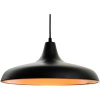 Netlighting Curtis 1 Light Dome Ceiling Pendant Black E27