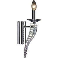 Netlighting Santo Wall Lamp E14 Polished ChromeCrystal in Grey