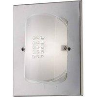 Netlighting Starlis Flush Wall Lamp Switched 1 Light Polished Chrome Glass Crystal in Grey