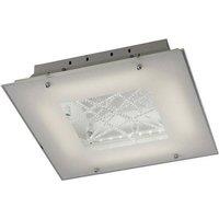 Netlighting Felix Flush Ceiling 16W LED 3600K Polished Chrome Crystal in Grey