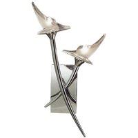 Netlighting Flavia Wall Lamp Switched 2 Light G9 Polished Chrome in Grey