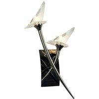 Netlighting Flavia Wall Lamp Switched 2 Light G9 Black Chrome