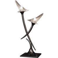Netlighting Flavia Table Lamp 2 Light G9 Black Chrome