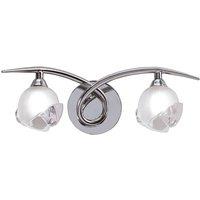 Netlighting Fragma Wall Lamp Switched 2 Light G9 Polished Chrome in Grey