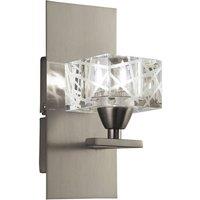 Netlighting Zen Wall Lamp Switched 1 Light G9 Satin Nickel in Grey