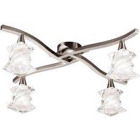 Netlighting Salomon Ceiling 4 Light G9 Polished Chrome in Grey