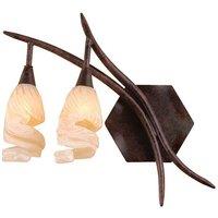 Netlighting (0017 005) Gaudi Wall Lamp Left Switched 2 Light G9 BrownBlack Oxide in Brown