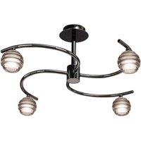 Netlighting Sphere Semi Flush 4 Light G9 Black Chrome