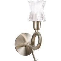 Netlighting Alaska Wall Lamp Switched 1 Light L1SGU10 Satin Nickel in Grey