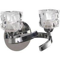 Netlighting Ice Wall Lamp Switched 2 Light G9 Polished Chrome in Grey