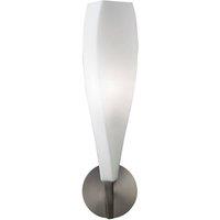 Netlighting Neo Wall Lamp Switched 1 Light E27 Satin NickelFrosted White Glass in Grey