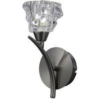 Netlighting Iku Wall Lamp Switched 1 Light G9 Satin Nickel in Grey