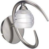 Netlighting Loop Wall Lamp Switched 1 Light G9 Satin Nickel in Grey