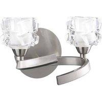 Netlighting Ice Wall Lamp Switched 2 Light G9 Satin Nickel in Grey