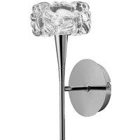 Netlighting O2 Wall Lamp Switched 1 Light G9 Polished Chrome in Grey