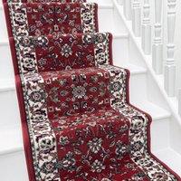 runrug Stair Runner Carpet for Staircases - Soft & Comfy, 9mm - 'Traditional' in Red | Size: 60 cm x 480 cm