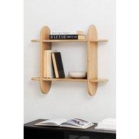 MH London Montague Solid Wood Wall Mounted Shelf in Beige